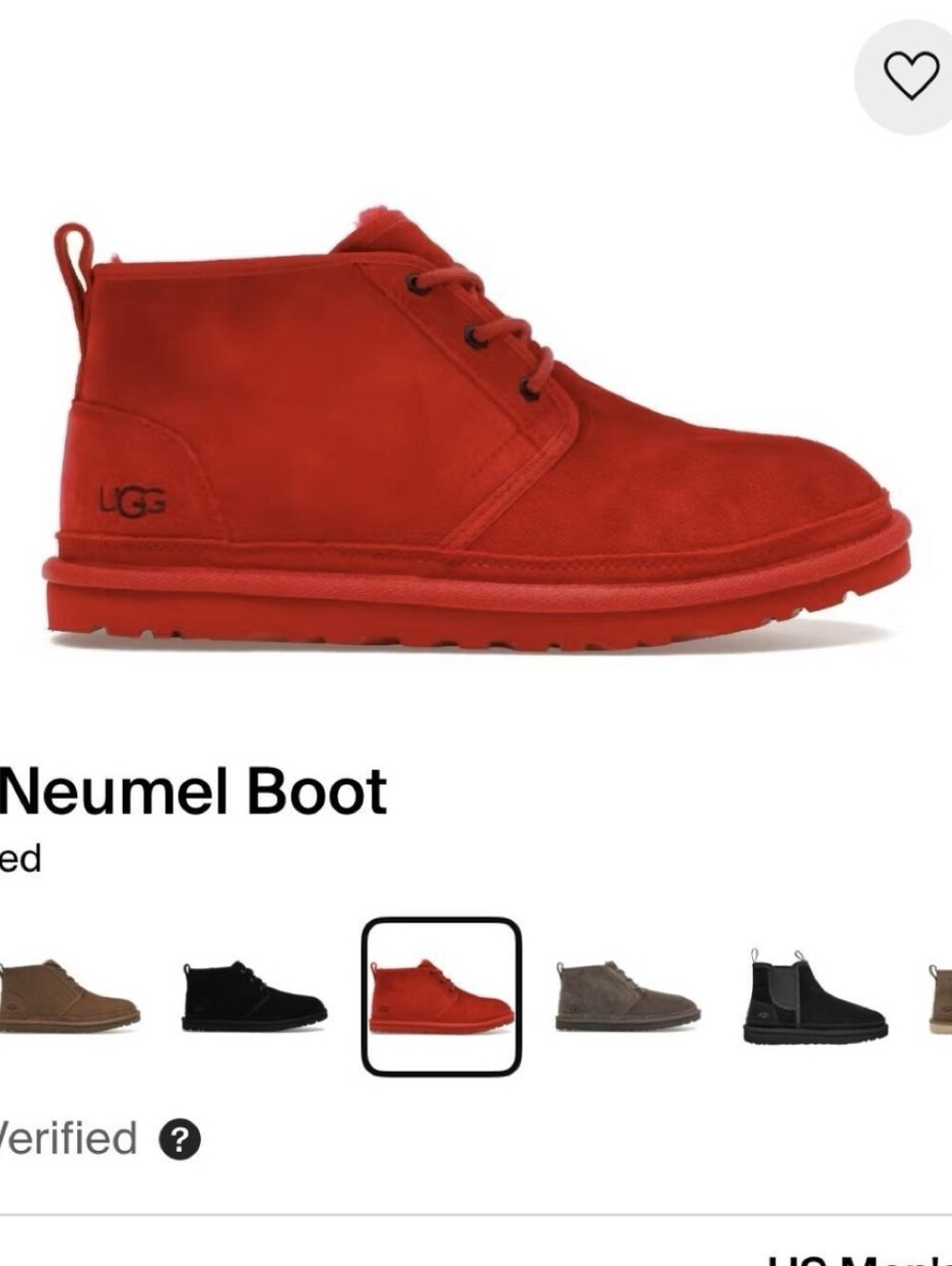 UGG Neumel Samba Red Suede Chukka Boots Men US 10/ Women    Size 11 M